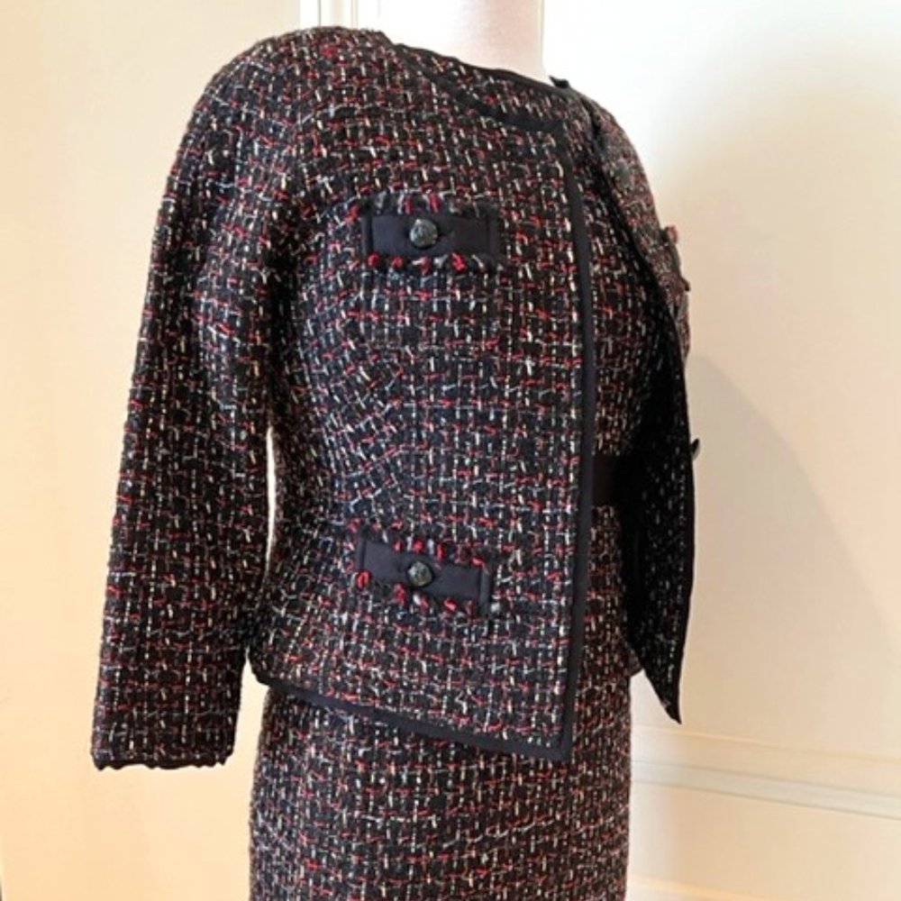 Talbots Wool Dress Suit Jacket Pockets Back Slit Ornate Buttons